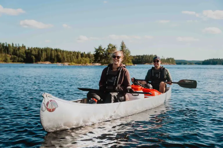 two friends doing the Canoe Trip